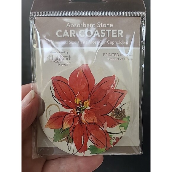 Robert Stanley Absorbent Car Coaster Home For Christmas - Picture 3 of 10